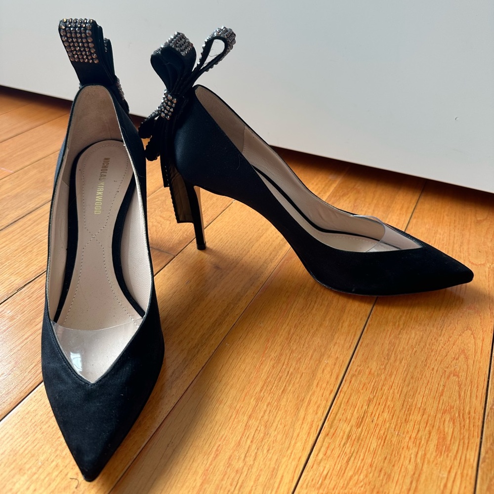 Nicholas Kirkwood heels with embellished bows, size 37